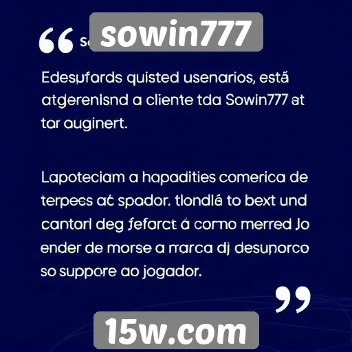 Opinião dos usuários sobre o atendimento ao cliente do sowin777
